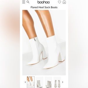 White Ankle Boots from Boohoo